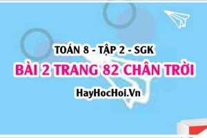 Bài 2 trang 82 Toán 8 Tập 2 Chân trời sáng tạo